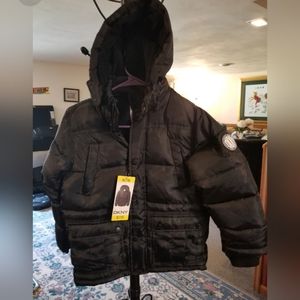 DKNY Youth Parka Snap Closure Storm Fly With YKK Zipper boys 7/8 …